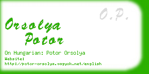 orsolya potor business card